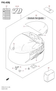 DF70A From 07003F-210001 (E01 E40)  2012 drawing ENGINE COVER (DF90ATH:E01)