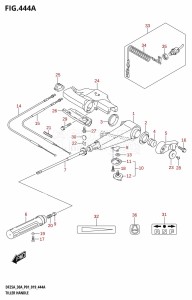 DF30A From 03003F-910001 (P01 P40)  2019 drawing TILLER HANDLE (DF25A,DF30AQ)