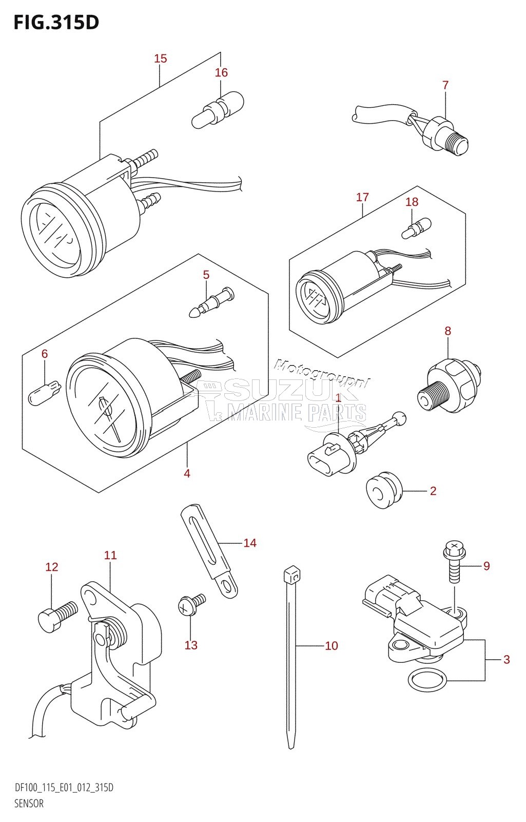 SENSOR (DF115T:E40)