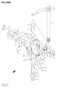 DF250 From 25001F-980001 (E01 E40)  2009 drawing SWIVEL BRACKET (L-TRANSOM)