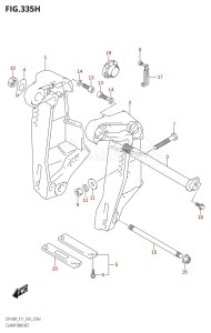 DF140AZ From 14003Z-610001 (E03)  2016 drawing CLAMP BRACKET (DF140AZ:E11)