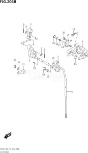 03003F-610001 (2016) 30hp P01 P40-Gen. Export 1 (DF30A  DF30AQ  DF30AR  DF30AT  DF30ATH  DT30  DT30R) DF30A drawing CLUTCH ROD (DF25AR:P01)