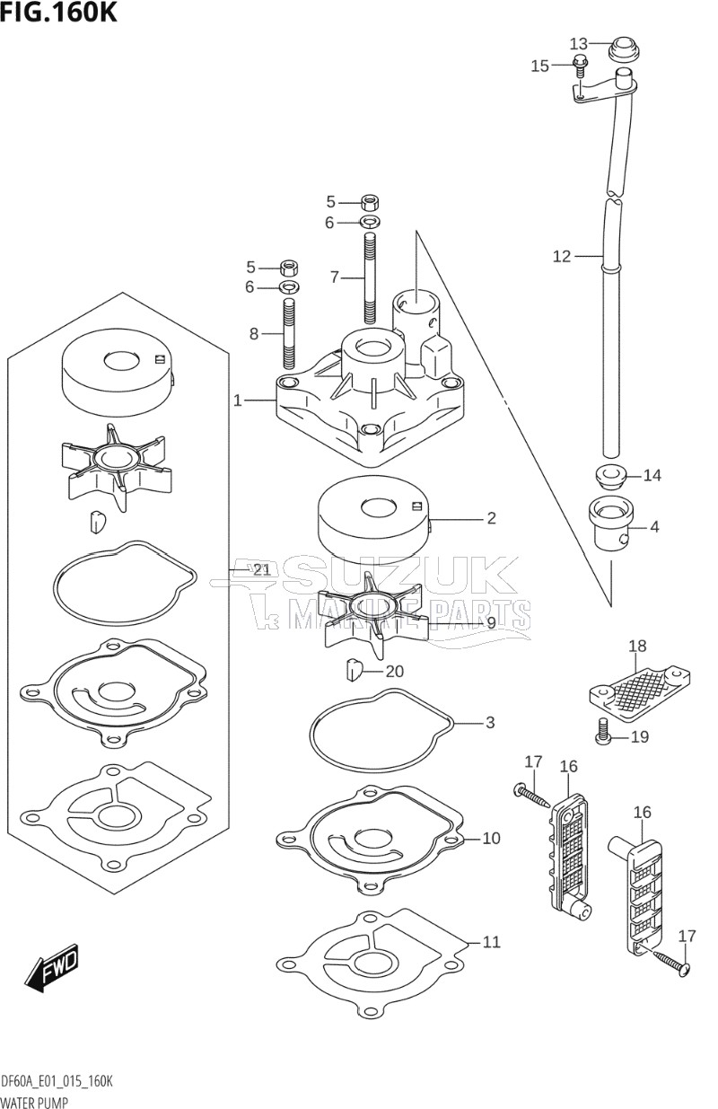 WATER PUMP (DF60AQH:E40)