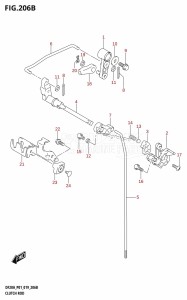 DF20A From 02002F-240001 (E01 E40)  2022 drawing CLUTCH ROD (DF9.9BR,DF9.9BT,DF15AR,DF15AT,DF20AR,DF20AT)