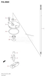 DF175T From 17502F-210001 (E03)  2012 drawing CLUTCH ROD (DF175Z:E03)