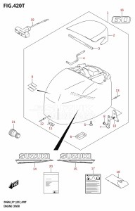 DF40A From 04004F-040001 (E01 E03 E11 E34, USA)  2020 drawing ENGINE COVER (DF60ATH:E01:(021,022,023))