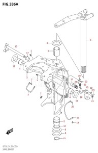 DF225T From 22503F-910001 (E01 E40)  2019 drawing SWIVEL BRACKET (L-TRANSOM)