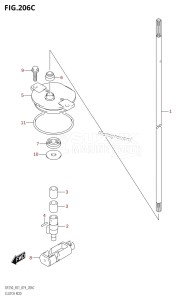 DF225Z From 22503Z-910001 (E01 E40)  2019 drawing CLUTCH ROD (DF200T:E40,DF200Z:E40)