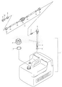 DF15 From 01501F-030001 ()  2000 drawing FUEL TANK (RESIN)