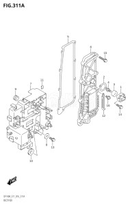 10003F-610001 (2016) 100hp E01 E11-Gen. Export 1-and 2 (DF100AT) DF100A drawing RECTIFIER