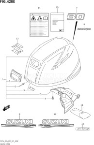 02504F-040001 (2020) 25hp P01-Gen. Export 1 (DF25  DF25A    DF25AT    DF25ATH    DF25Q  DF25R) DF25A drawing ENGINE COVER (020:DF30A)