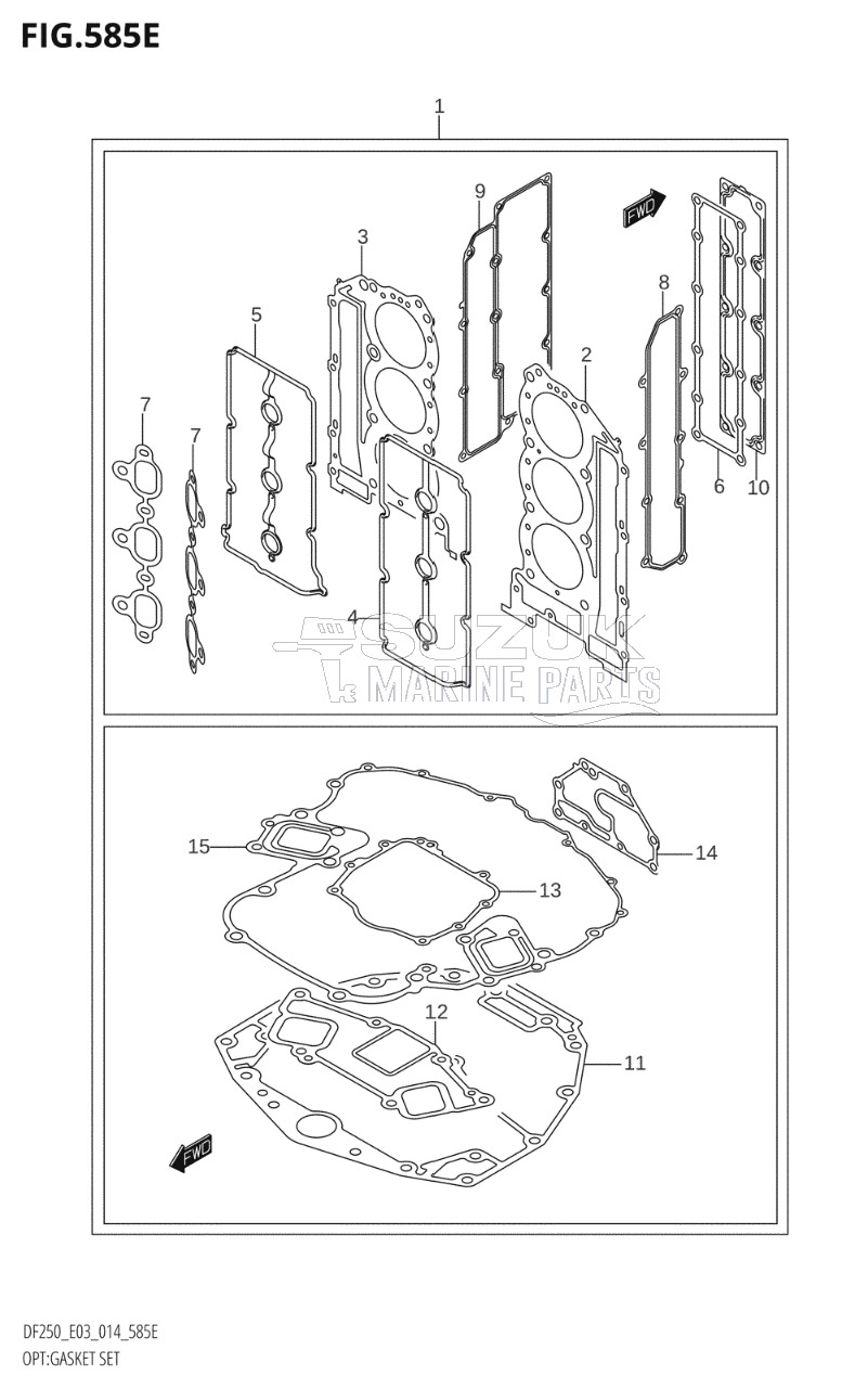 OPT:GASKET SET (DF250T:E03)