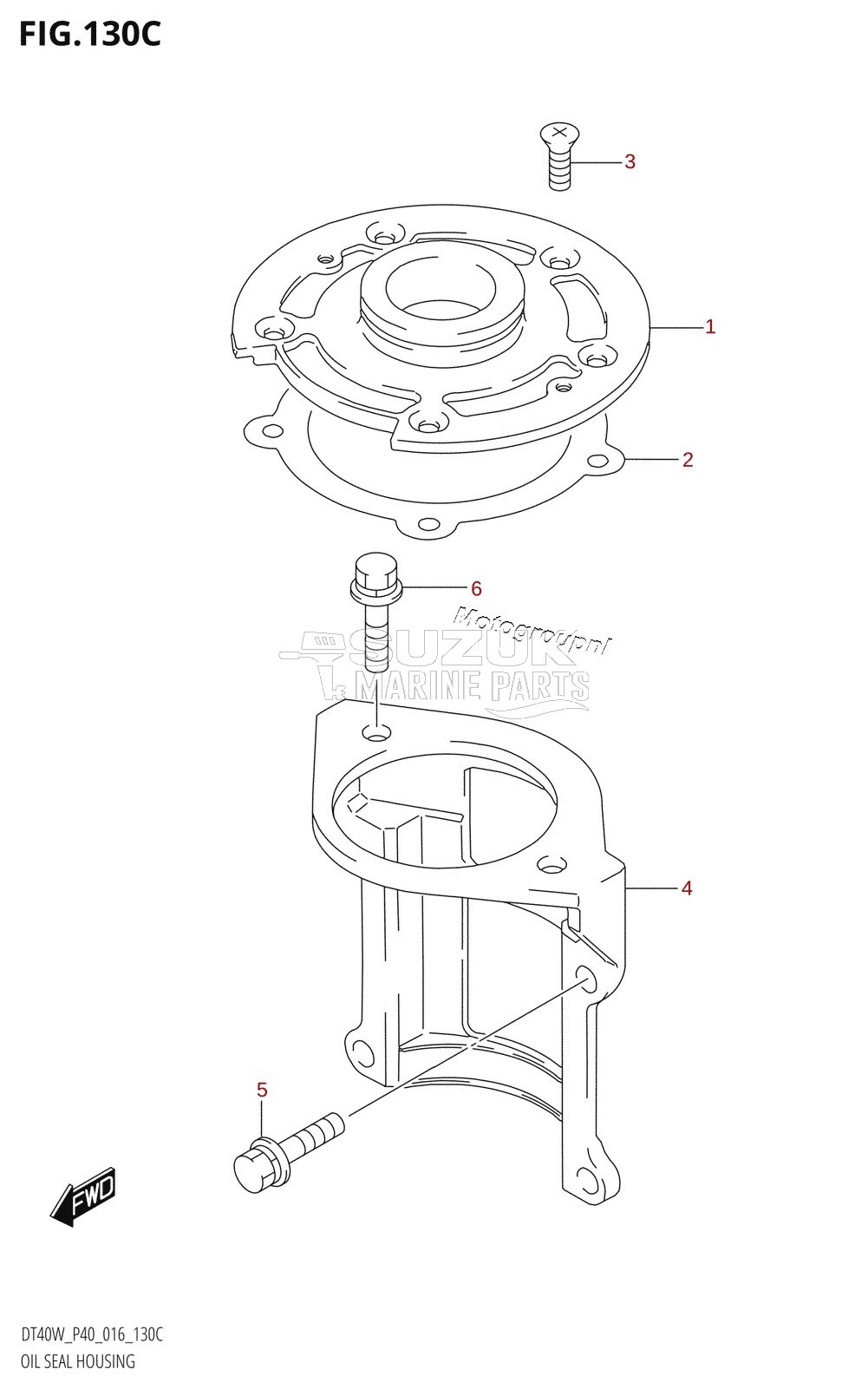 OIL SEAL HOUSING (DT40WR:P40)