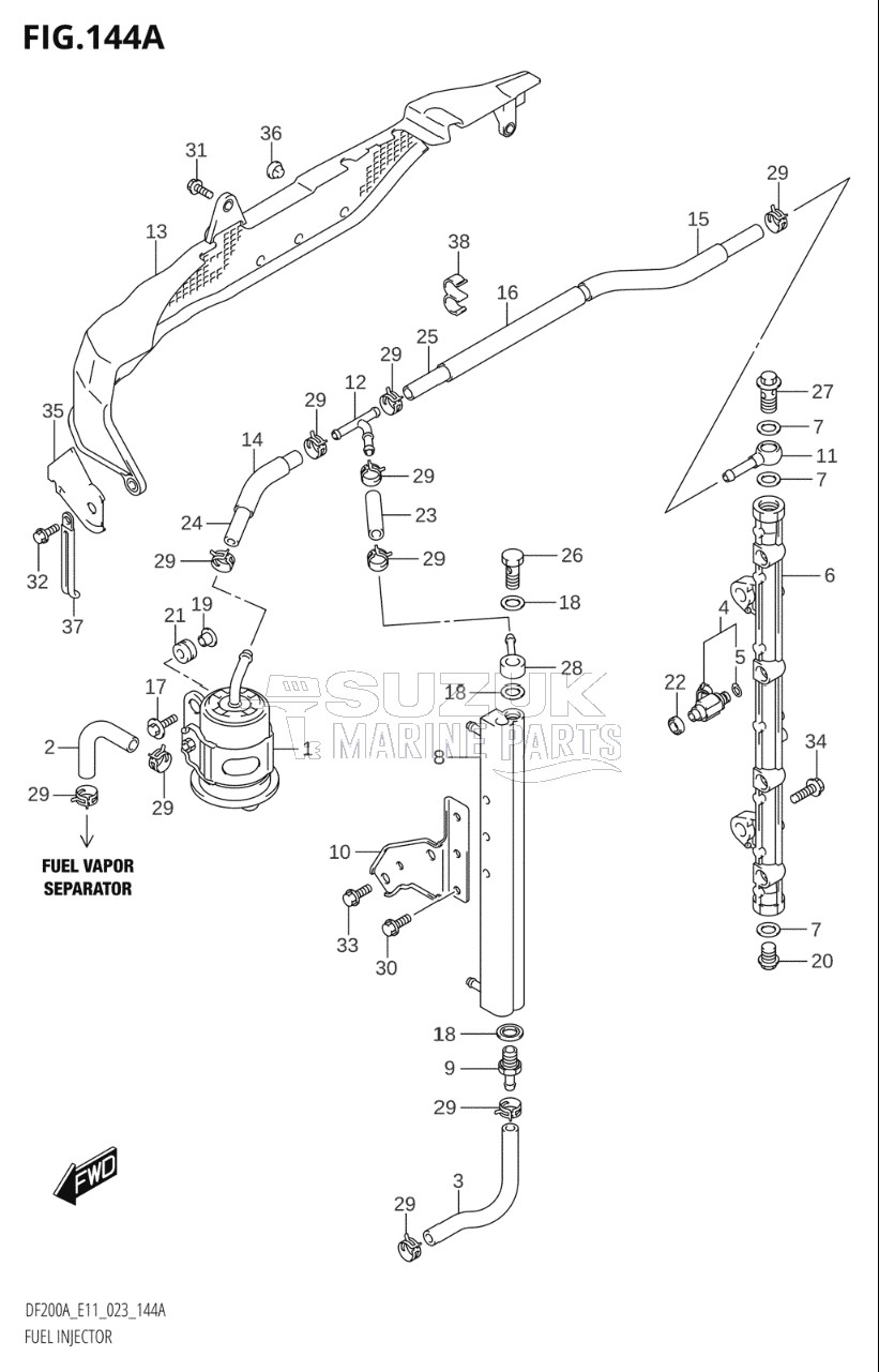 FUEL INJECTOR ((E01,E03):020,E11:021,(E03,E11):(022,023))