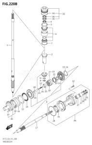 15002F-510001 (2005) 150hp E03-USA (DF150ST  DF150T  DF150TG) DF150 drawing TRANSMISSION (DF150TG:E03)