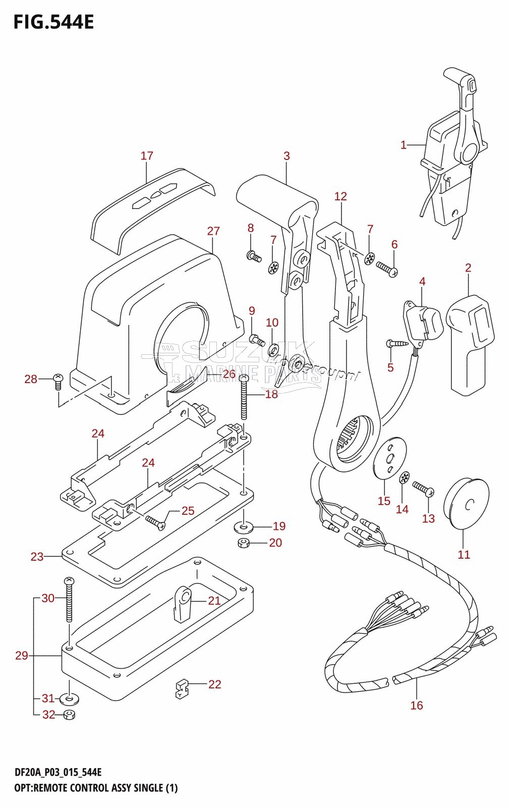 OPT:REMOTE CONTROL ASSY SINGLE (1) (DF15AR:P03)