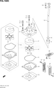 06002F-410001 (2014) 60hp E01 E40-Gen. Export 1 - Costa Rica (DF60A  DF60AQH  DF60ATH) DF60A drawing WATER PUMP (DF40ATH:E01)