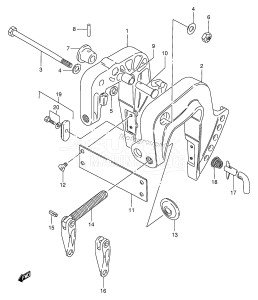 DT8S From 0801-131001 ()  1991 drawing CLAMP BRACKET