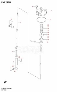 DF60A From 06002F-410001 (E01 E40)  2014 drawing SHIFT ROD (DF60AVT:E40)