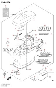 DF225T From 22503F-510001 (E01 E40)  2015 drawing ENGINE COVER ((DF200T,DF200Z):E01)