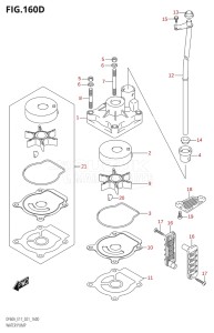 04003F-340001 (2023) 40hp E01 E11-Gen. Export 1-and 2 (DF40A  DF40AQH  DF40AT  DF40ATH) DF40A drawing WATER PUMP ((DF60A,DF60AQH,DF60ATH):E40)