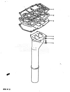 DT25 From 02503-651001 ()  1996 drawing EXHAUST TUBE