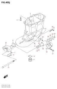 DF250 From 25003F-710001 (E03)  2017 drawing DRIVE SHAFT HOUSING (DF250ST:E03:X-TRANSOM)