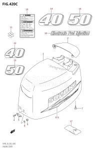 DF40 From 04001F-371001 (E03)  2003 drawing ENGINE COVER (K10)