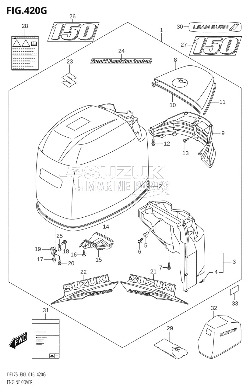 ENGINE COVER (DF150ZG:E03)