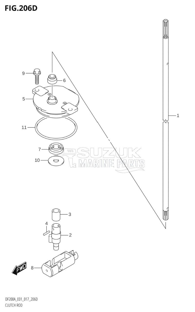 CLUTCH ROD (DF200AZ:E40)