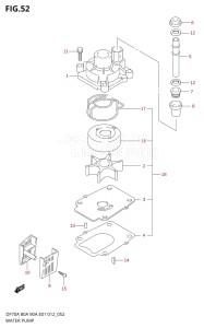 09003F-210001 (2012) 90hp E01 E40-Gen. Export 1 - Costa Rica (DF90A  DF90AT / DF90ATH  DF90ATH) DF90A drawing WATER PUMP (DF70ATH E40)