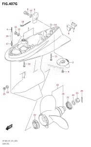 DF115AZ From 11503Z-510001 (E01 E40)  2015 drawing GEAR CASE (DF140AT:E40)