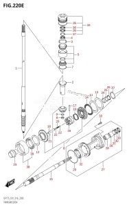 DF175ZG From 17502Z-610001 (E01 E40)  2016 drawing TRANSMISSION (DF150Z:E01)