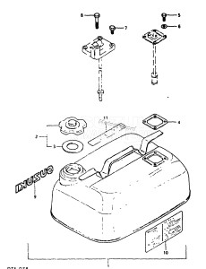 DT8 From 0801-100001 ()  1988 drawing FUEL TANK 1