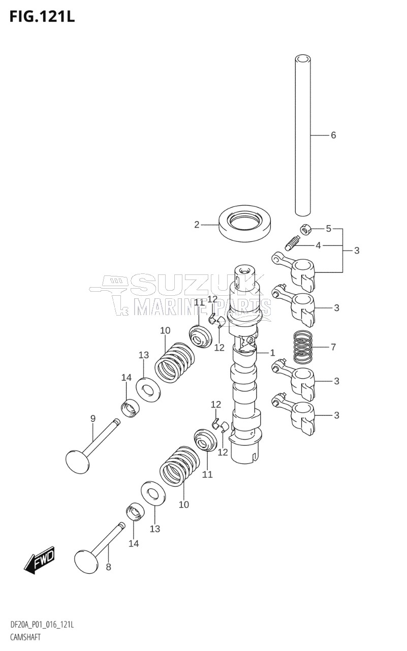 CAMSHAFT (DF20AT:P01)