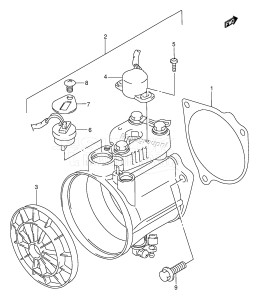 DT200 From 20001-131001 ()  1991 drawing THROTTLE ASSY (DT200EPI /​ 225 /​ 150EPI)(*)