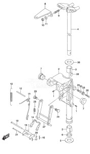 Outboard DF 9.9A drawing Swivel Bracket w/Remote Control