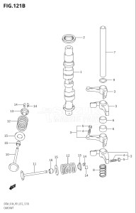 00994F-210001 (2012) 9.9hp P01-Gen. Export 1 (DF9.9A  DF9.9AR) DF9.9A drawing CAMSHAFT (DF8AR:P01)