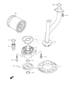 Outboard DF 115 drawing Oil Pump