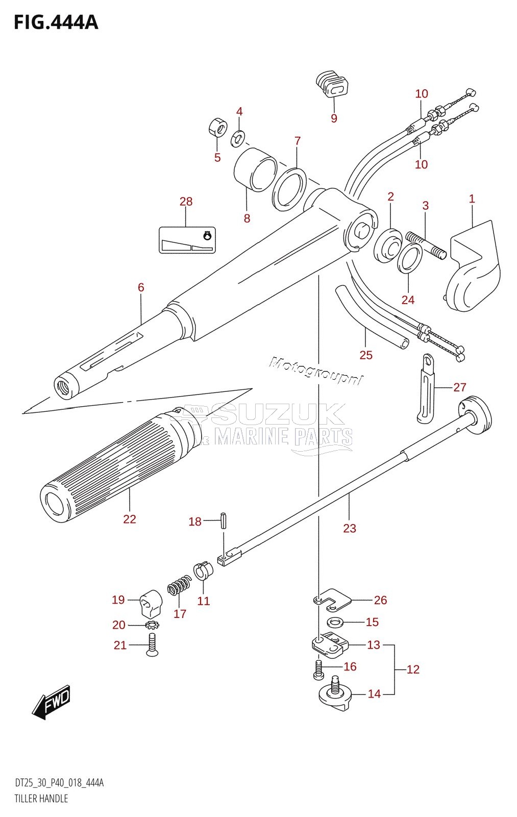 TILLER HANDLE (DT25K)