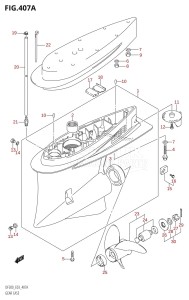 DF300 From 30001F-780001 (E03)  2007 drawing GEAR CASE (DF300T)