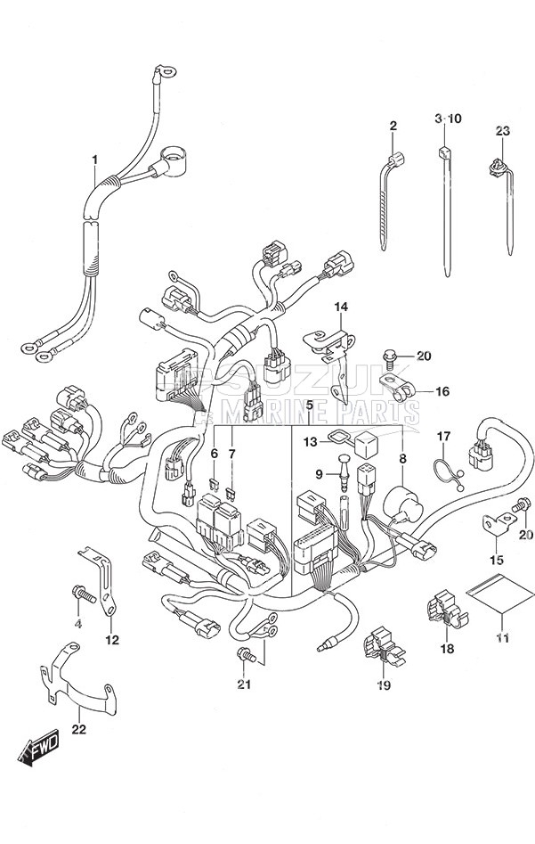 Harness Tiller Handle w/Power Tilt