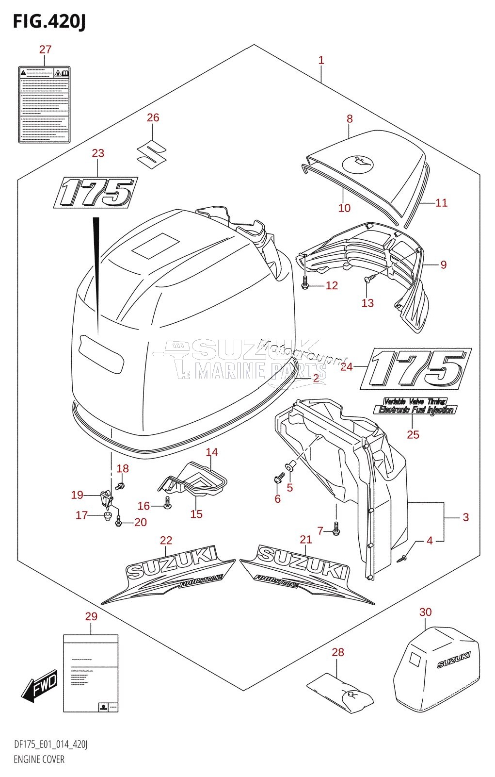 ENGINE COVER ((DF175T,DF175Z):E01)