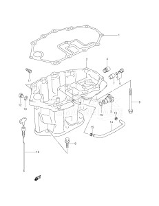 DF25QR From 02501 F-030001 ()  2001 drawing OIL PAN