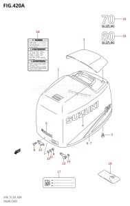 DF70 From 07001F-031001 (E03)  2013 drawing ENGINE COVER (W,X,Y,K1,K2)