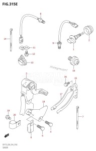 DF150Z From 15002Z-410001 (E03)  2014 drawing SENSOR (DF175T:E03)