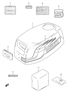 DT4 From 00402-011001 ()  1990 drawing ENGINE COVER (DT5Y)