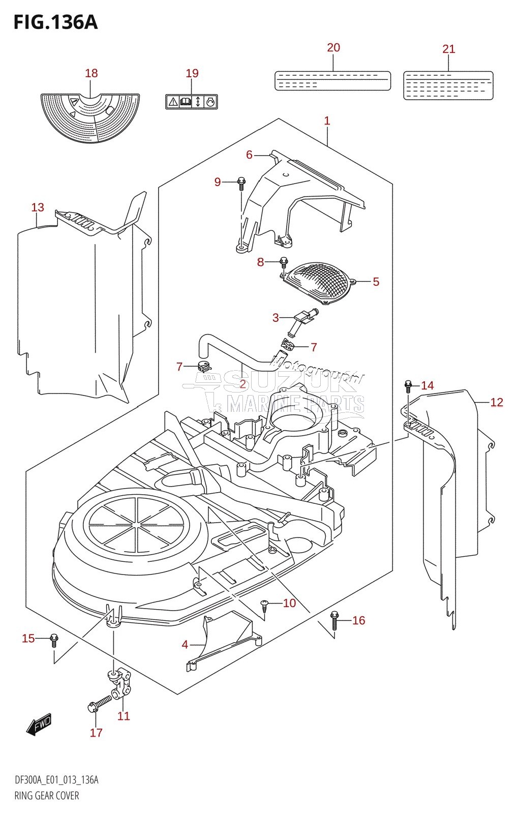 RING GEAR COVER (DF300A:E01)