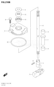 14004Z-140001 (2021) 140hp E11 E40-Gen. Export 1-and 2 (DF140BZG) DF140BZG drawing SHIFT ROD (DF115BZG,DF140BZG)