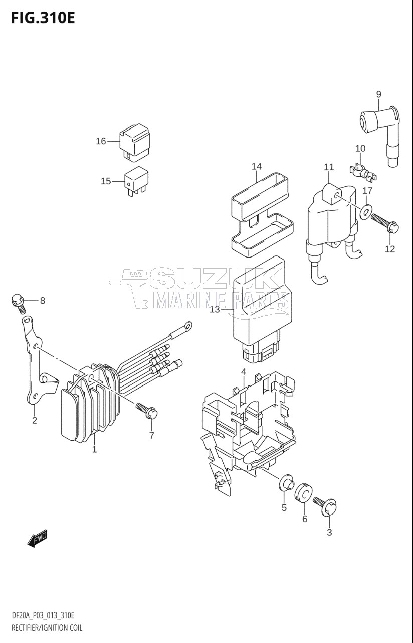 RECTIFIER / IGNITION COIL (DF20A:P03)